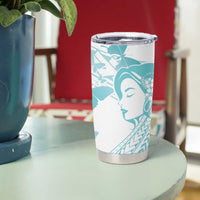 Polynesia Cervical Cancer Awareness Month Tumbler Cup Polynesian Women Faith Hope Love! LT14 - Polynesian Pride