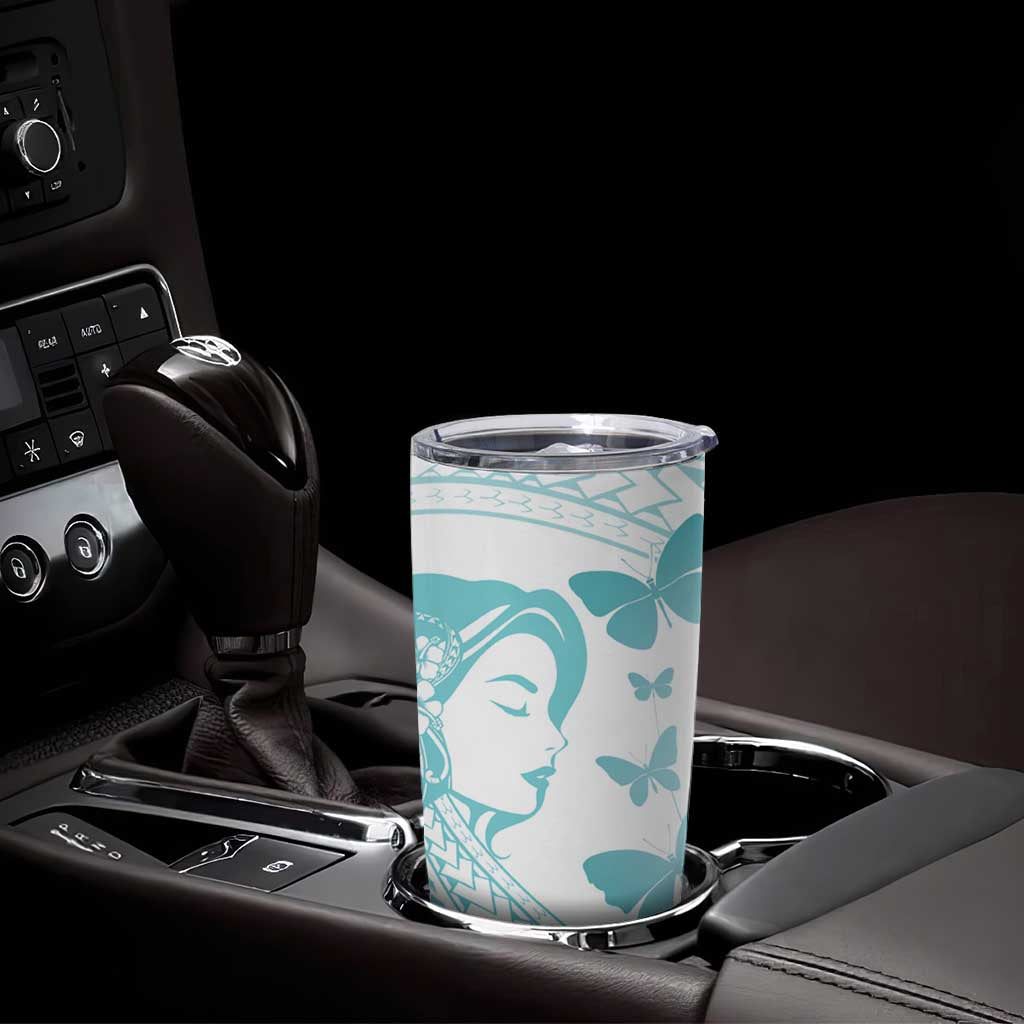 Polynesia Cervical Cancer Awareness Month Tumbler Cup Polynesian Women Faith Hope Love! LT14 - Polynesian Pride