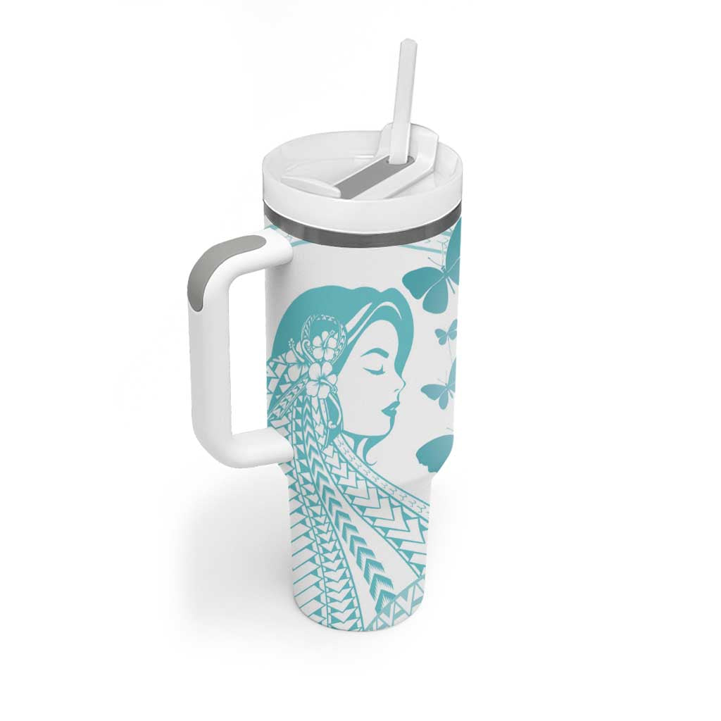 Polynesia Cervical Cancer Awareness Month Tumbler With Handle Polynesian Women Faith Hope Love! LT14 - Polynesian Pride