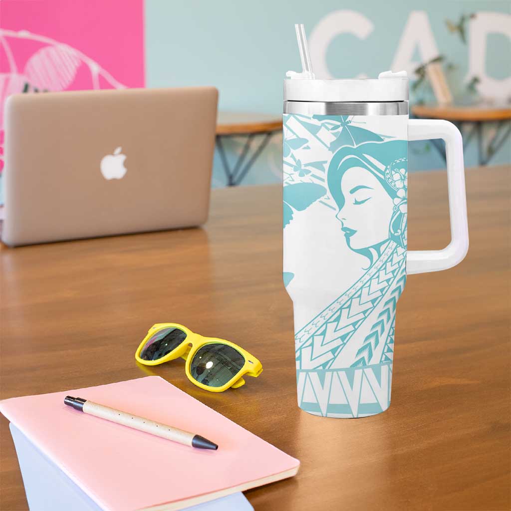 Polynesia Cervical Cancer Awareness Month Tumbler With Handle Polynesian Women Faith Hope Love! LT14 - Polynesian Pride