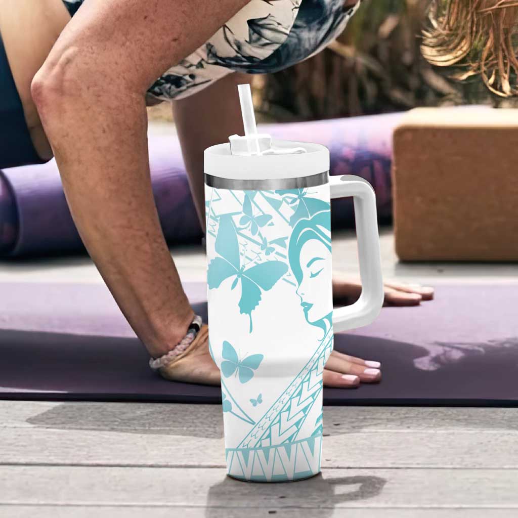 Polynesia Cervical Cancer Awareness Month Tumbler With Handle Polynesian Women Faith Hope Love! LT14 - Polynesian Pride