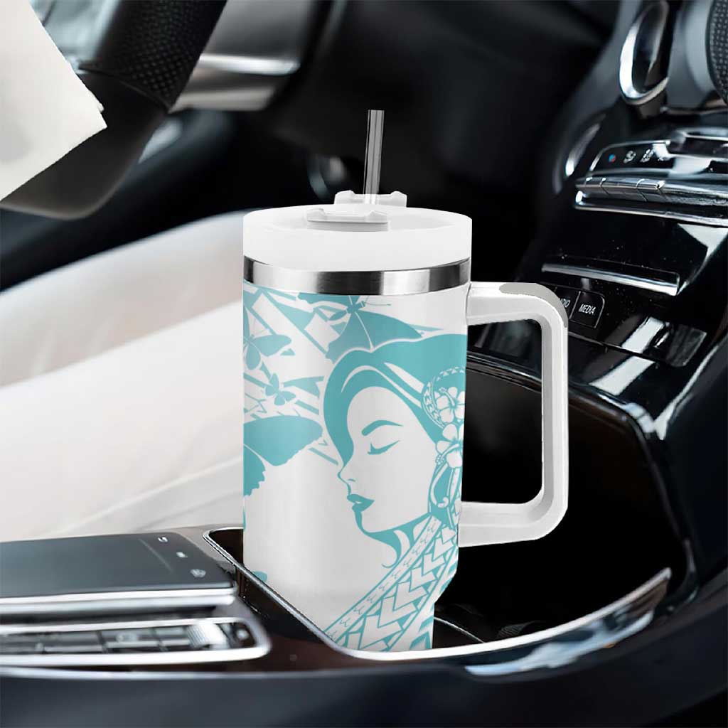 Polynesia Cervical Cancer Awareness Month Tumbler With Handle Polynesian Women Faith Hope Love! LT14 - Polynesian Pride