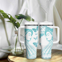 Polynesia Cervical Cancer Awareness Month Tumbler With Handle Polynesian Women Faith Hope Love! LT14 - Polynesian Pride