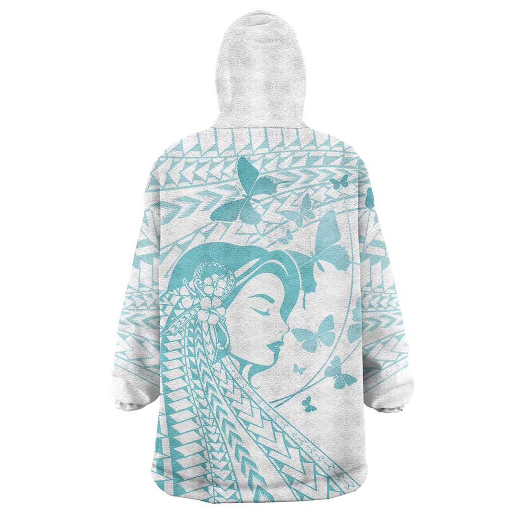 Polynesia Cervical Cancer Awareness Month Wearable Blanket Hoodie Polynesian Women Faith Hope Love! LT14 - Polynesian Pride
