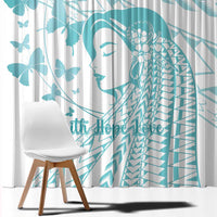 Polynesia Cervical Cancer Awareness Month Window Curtain Polynesian Women Faith Hope Love! LT14 - Polynesian Pride
