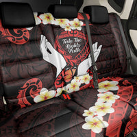 Polynesia AIDS Awareness Month Back Car Seat Cover Take The Rights Path Polynesian Pattern
