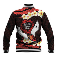 Polynesia AIDS Awareness Month Baseball Jacket Take The Rights Path Polynesian Pattern LT14 - Polynesian Pride
