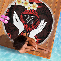 Polynesia AIDS Awareness Month Beach Blanket Take The Rights Path Polynesian Pattern LT14 - Polynesian Pride