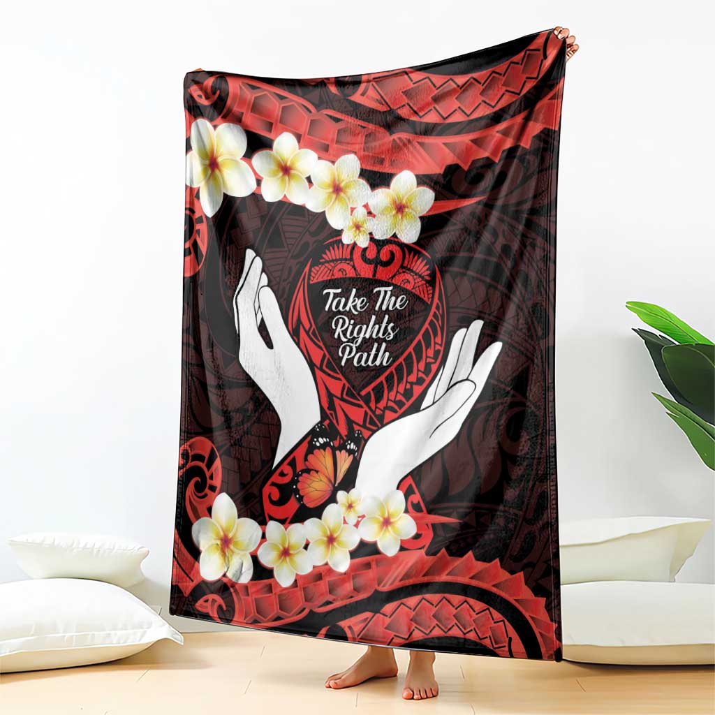 Polynesia AIDS Awareness Month Blanket Take The Rights Path Polynesian Pattern LT14 - Polynesian Pride
