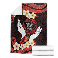 Polynesia AIDS Awareness Month Blanket Take The Rights Path Polynesian Pattern LT14 - Polynesian Pride