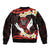 Polynesia AIDS Awareness Month Bomber Jacket Take The Rights Path Polynesian Pattern