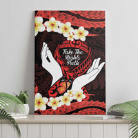 Polynesia AIDS Awareness Month Canvas Wall Art Take The Rights Path Polynesian Pattern LT14 - Polynesian Pride