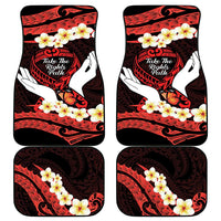 Polynesia AIDS Awareness Month Car Mats Take The Rights Path Polynesian Pattern LT14 - Polynesian Pride