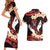 Polynesia AIDS Awareness Month Couples Matching Short Sleeve Bodycon Dress and Hawaiian Shirt Take The Rights Path Polynesian Pattern