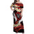 Polynesia AIDS Awareness Month Family Matching Off Shoulder Maxi Dress and Hawaiian Shirt Take The Rights Path Polynesian Pattern