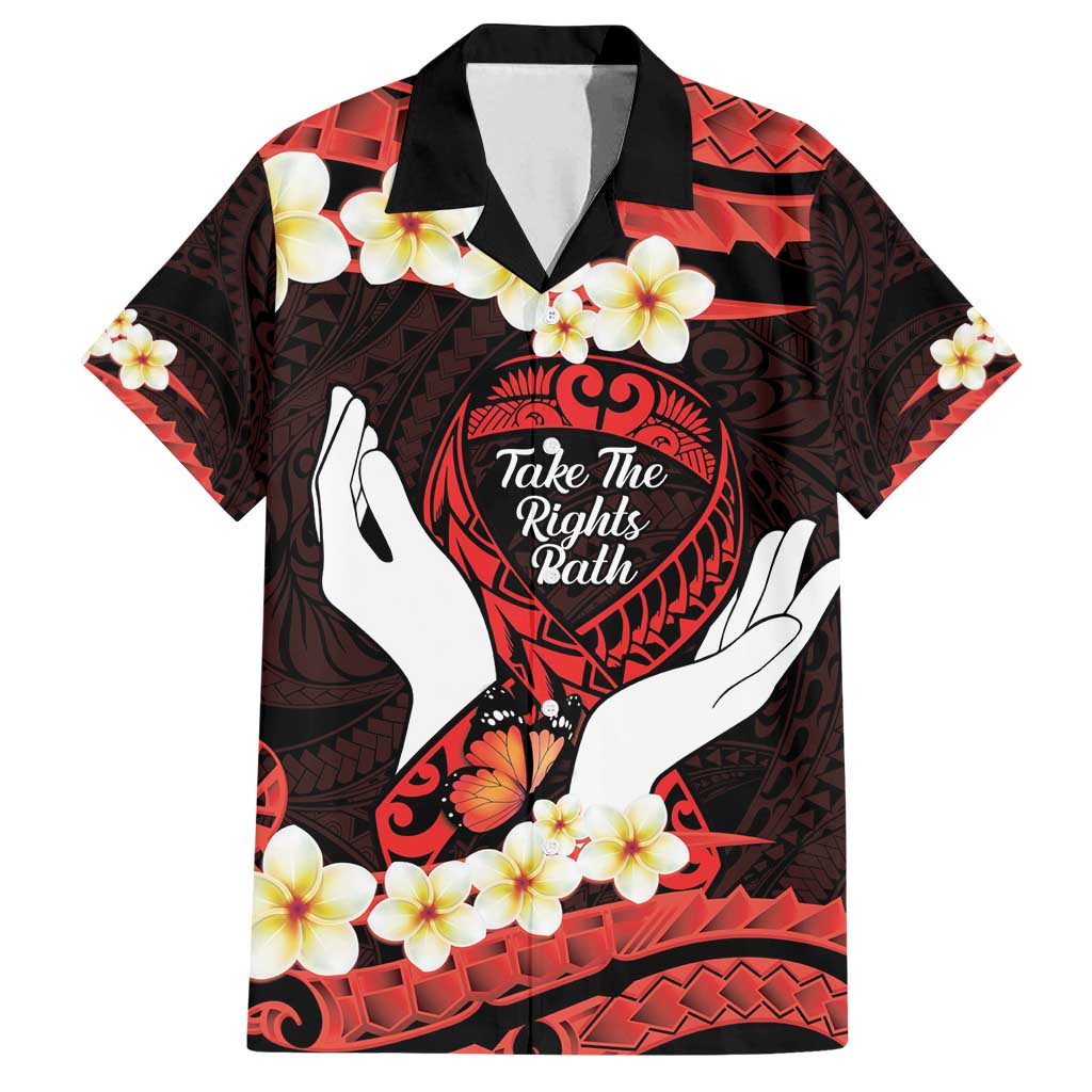 Polynesia AIDS Awareness Month Family Matching Puletasi and Hawaiian Shirt Take The Rights Path Polynesian Pattern