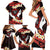 Polynesia AIDS Awareness Month Family Matching Short Sleeve Bodycon Dress and Hawaiian Shirt Take The Rights Path Polynesian Pattern