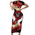 Polynesia AIDS Awareness Month Family Matching Short Sleeve Bodycon Dress and Hawaiian Shirt Take The Rights Path Polynesian Pattern