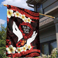 Polynesia AIDS Awareness Month Garden Flag Take The Rights Path Polynesian Pattern LT14 - Polynesian Pride