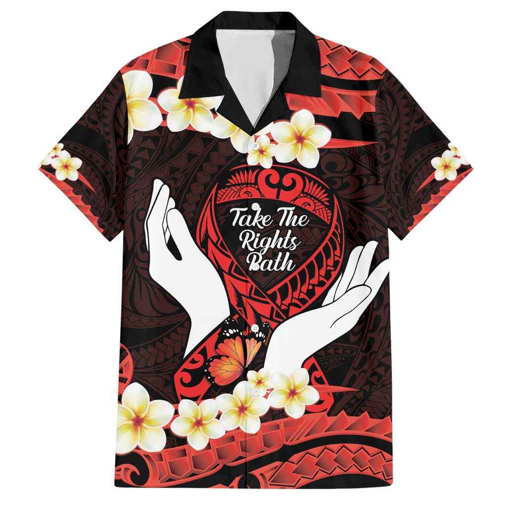 Polynesia AIDS Awareness Month Hawaiian Shirt Take The Rights Path Polynesian Pattern LT14 Red - Polynesian Pride