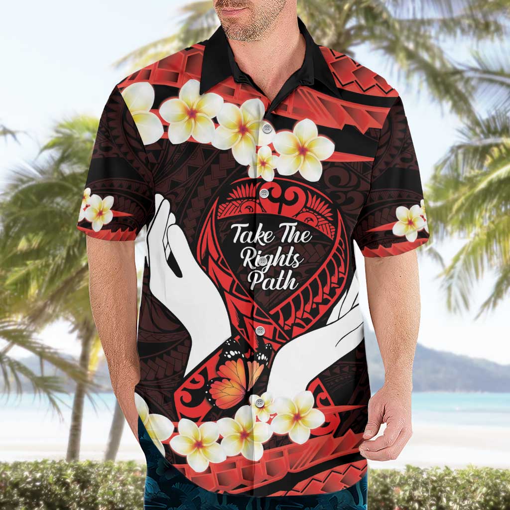 Polynesia AIDS Awareness Month Hawaiian Shirt Take The Rights Path Polynesian Pattern LT14 - Polynesian Pride