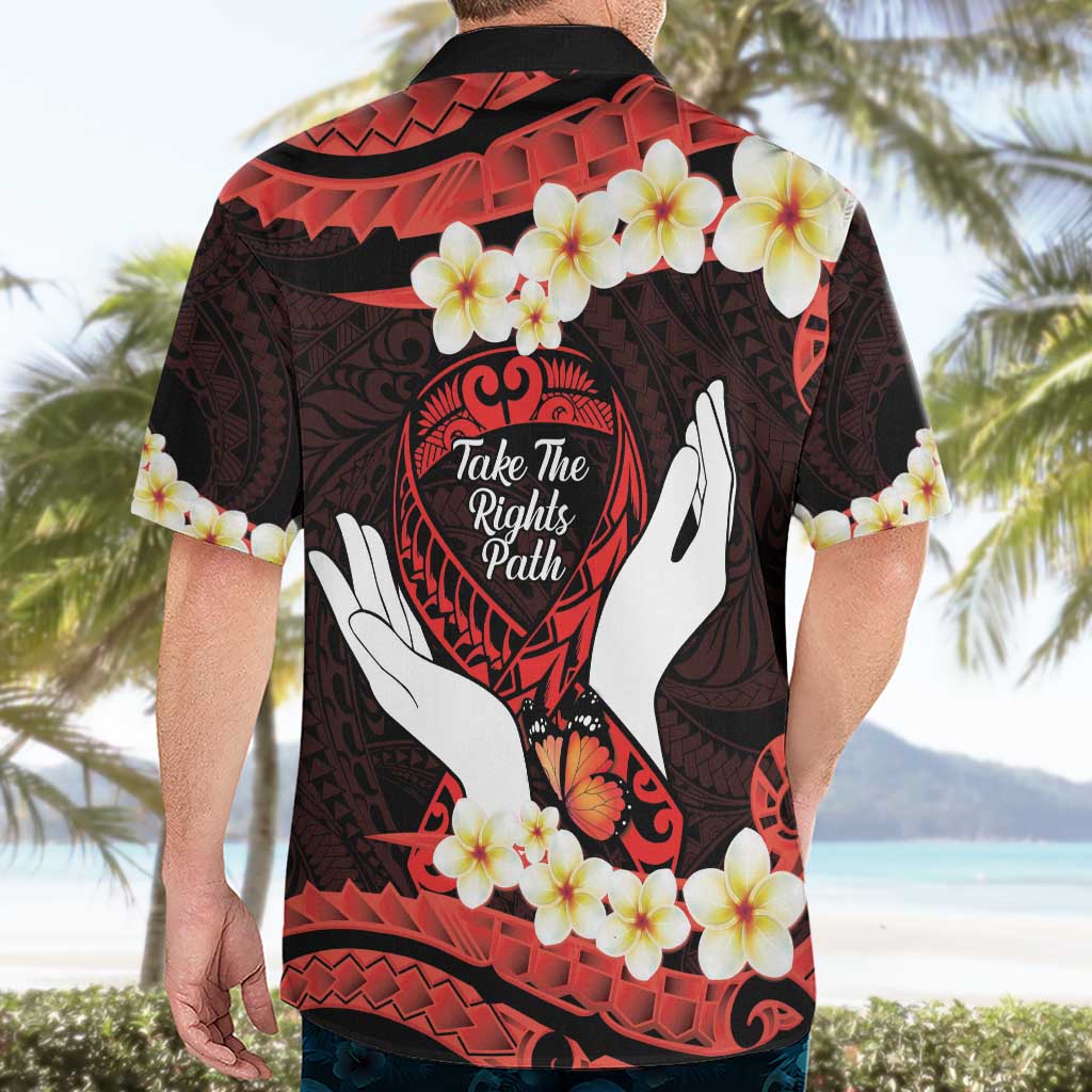 Polynesia AIDS Awareness Month Hawaiian Shirt Take The Rights Path Polynesian Pattern LT14 - Polynesian Pride