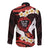 Polynesia AIDS Awareness Month Long Sleeve Button Shirt Take The Rights Path Polynesian Pattern