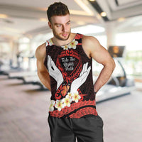 Polynesia AIDS Awareness Month Men Tank Top Take The Rights Path Polynesian Pattern LT14 Red - Polynesian Pride