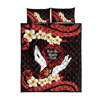 Polynesia AIDS Awareness Month Quilt Bed Set Take The Rights Path Polynesian Pattern LT14 - Polynesian Pride