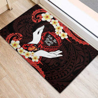 Polynesia AIDS Awareness Month Rubber Doormat Take The Rights Path Polynesian Pattern LT14 - Polynesian Pride