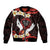 Polynesia AIDS Awareness Month Sleeve Zip Bomber Jacket Take The Rights Path Polynesian Pattern