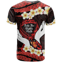 Polynesia AIDS Awareness Month T Shirt Take The Rights Path Polynesian Pattern LT14 - Polynesian Pride