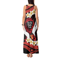 Polynesia AIDS Awareness Month Tank Maxi Dress Take The Rights Path Polynesian Pattern LT14 - Polynesian Pride
