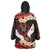 Polynesia AIDS Awareness Month Wearable Blanket Hoodie Take The Rights Path Polynesian Pattern