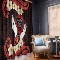 Polynesia AIDS Awareness Month Window Curtain Take The Rights Path Polynesian Pattern LT14 - Polynesian Pride