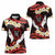 Polynesia AIDS Awareness Month Women Polo Shirt Take The Rights Path Polynesian Pattern