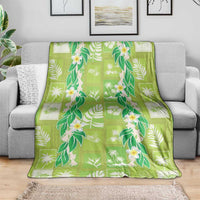 Aloha Hawaii Tuberose Lei Blanket Tropical Vibes Green Color - Polynesian Pride