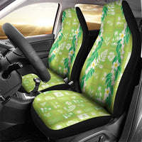 Aloha Hawaii Tuberose Lei Car Seat Cover Tropical Vibes Green Color - Polynesian Pride
