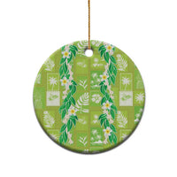 Aloha Hawaii Tuberose Lei Ceramic Ornament Tropical Vibes Green Color - Polynesian Pride