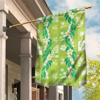 Aloha Hawaii Tuberose Lei Garden Flag Tropical Vibes Green Color - Polynesian Pride