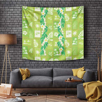 Aloha Hawaii Tuberose Lei Tapestry Tropical Vibes Green Color - Polynesian Pride