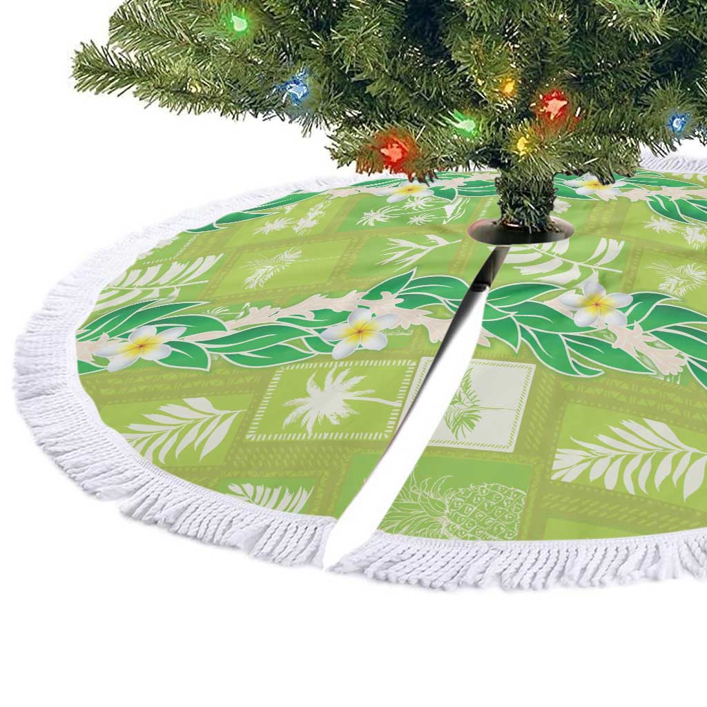 Aloha Hawaii Tuberose Lei Tree Skirt Tropical Vibes Green Color - Polynesian Pride
