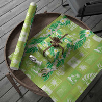 Aloha Hawaii Tuberose Lei Wrapping Paper Tropical Vibes Green Color LT14 - Polynesian Pride