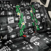 Aloha Hawaii Tuberose Lei Back Car Seat Cover Tropical Vibes Black Color - Polynesian Pride