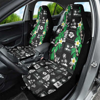 Aloha Hawaii Tuberose Lei Car Seat Cover Tropical Vibes Black Color - Polynesian Pride