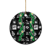 Aloha Hawaii Tuberose Lei Ceramic Ornament Tropical Vibes Black Color - Polynesian Pride