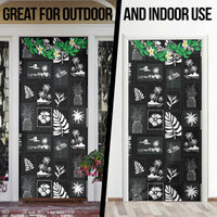 Aloha Hawaii Tuberose Lei Door Cover Tropical Vibes Black Color - Polynesian Pride
