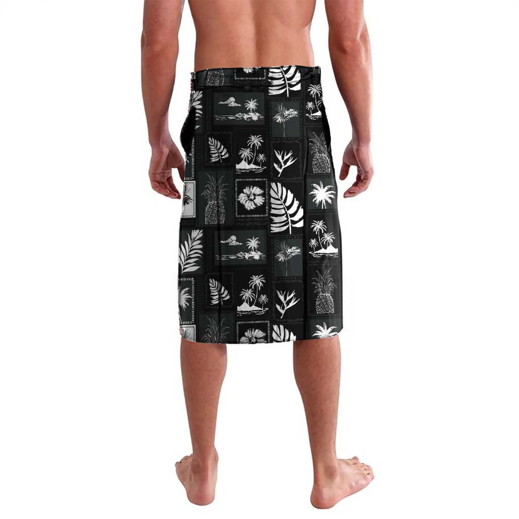 Aloha Hawaii Tuberose Lei Lavalava Tropical Vibes Black Color - Polynesian Pride