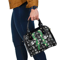 Aloha Hawaii Tuberose Lei Shoulder Handbag Tropical Vibes Black Color LT14 - Polynesian Pride