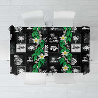 Aloha Hawaii Tuberose Lei Tablecloth Tropical Vibes Black Color LT14 Black - Polynesian Pride